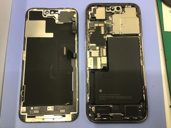 iPhone14Proのバッテリー交換ならデータをそのまま・最短即日修理のスマホ修理工房八王子オクトーレ店にご相談ください！